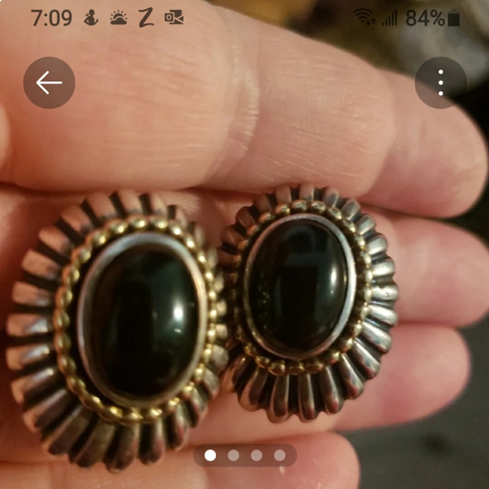 Lagos Caviar black onyx earrings